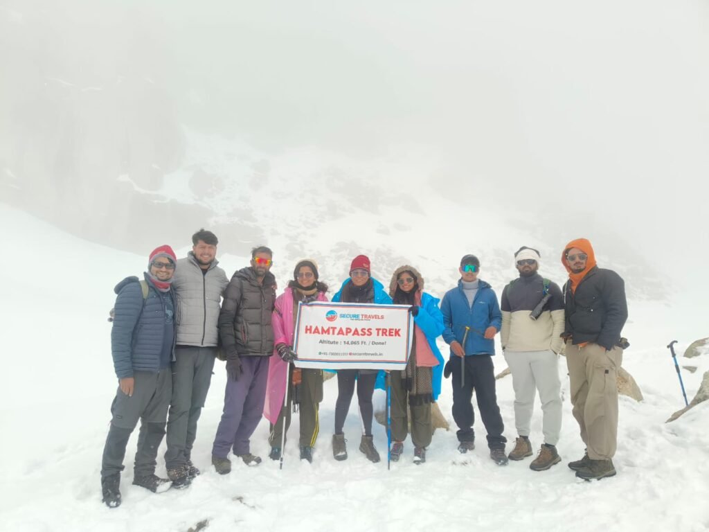 Summit Hampta pass Trek with Secure Travel